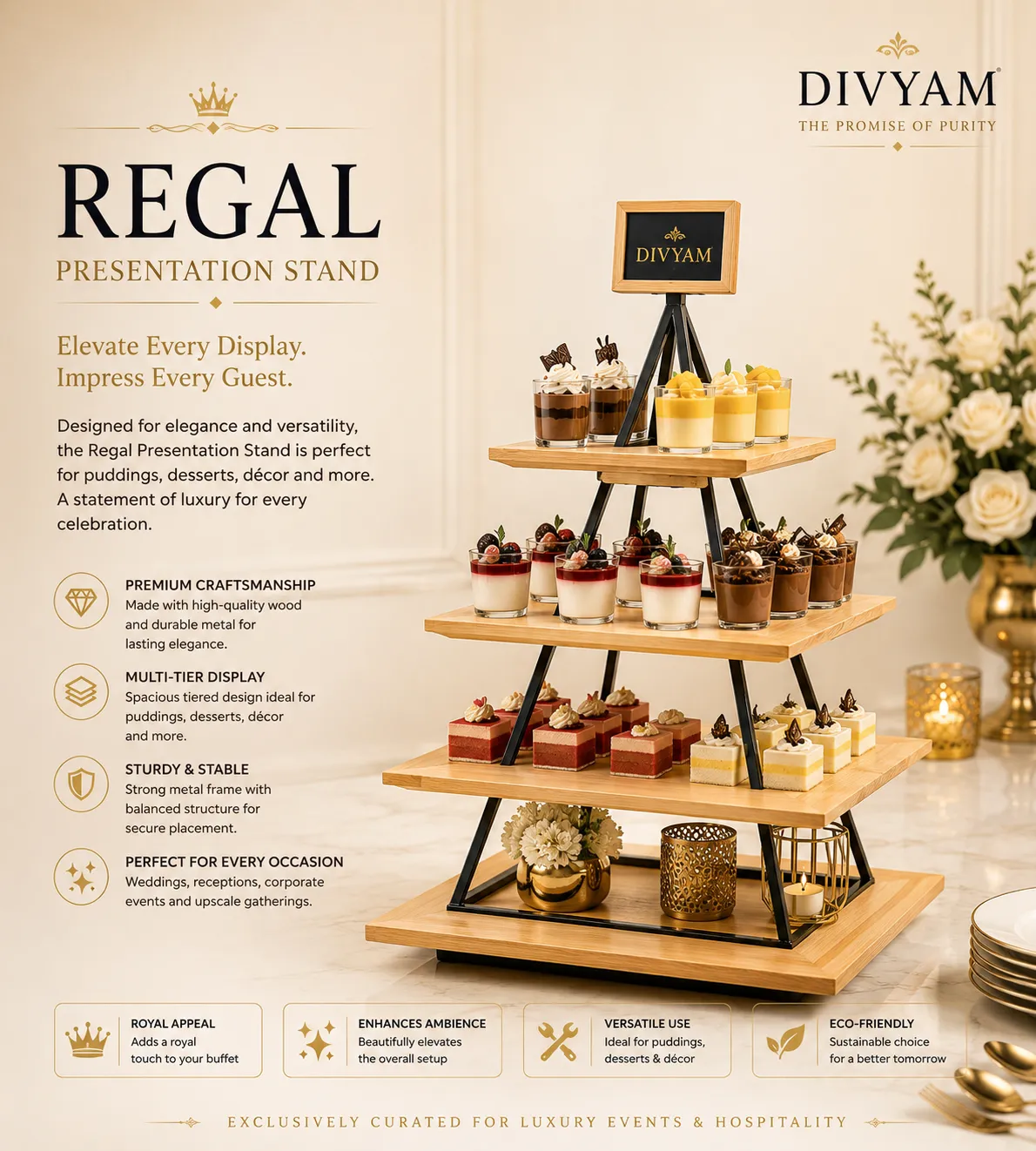 Regal Presentation Stand - luxury wedding setup by D I V Y A M®